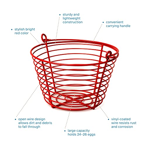  8 Inch Red Egg Basket 468