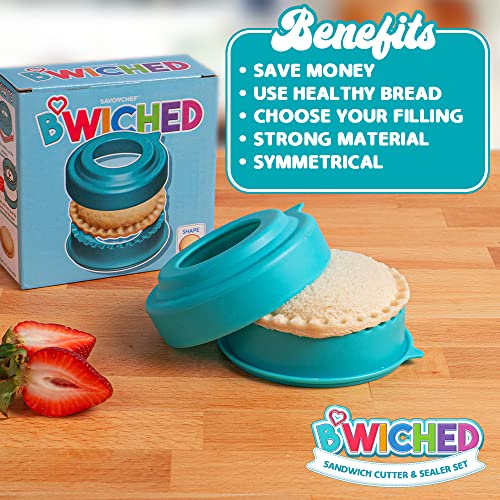  Ndwich Cutter And Sealer (Circle) - Uncrustables Sandwich Maker - Great For Lunchbox And Bento Box - Boys And Girls Kids Lunch - Sandwich Cutters For Kids