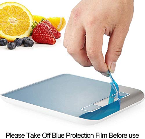  Digital Kitchen Scale Food Scale,USB Kitchen Scale,Food Scale 0.04oz/1g Increment,11 Lb/5 Kg,Backlit LCD Display Function(Batteries Included AAAX2) Silver