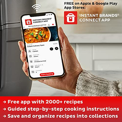  Duo 7-in-1 Electric Pressure Cooker, Slow Cooker, Rice Cooker, Steamer, Sauté, Yogurt Maker, Warmer & Sterilizer, Includes Free App With Over 1900 Recipes, Stainless Steel, 6 Quart