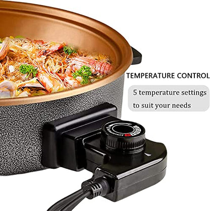  12-Inch Nonstick Electric Skillet - Family-Sized Serves 4 To 6 People