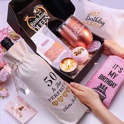  50th Birthday Gifts For Women, 50 And Fabulous Gifts For Women Turning 50,Funny 50 Years Old Birthday Gift Ideas For Mom Sister Best Friends Wife Aunt, Cool Bday Gifts For 50 Year Old Woman Tumbler