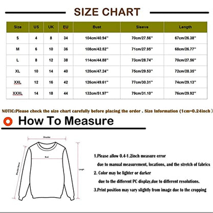  Pullover Sweatshirts For Women Cute Fashion Christmas Print Long Sleeve Plus Size Sweatshirts Pullover Top Streetwear