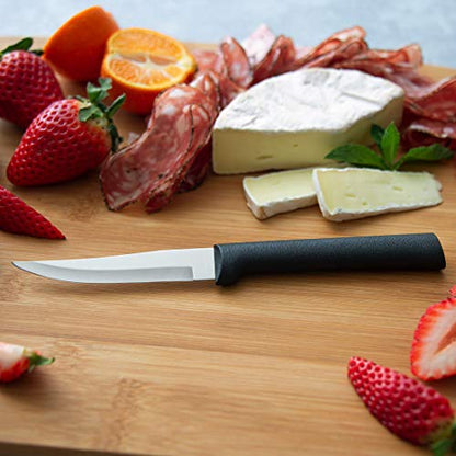  Ada Cutlery Cooking Essentials Knife Starter Gift 3 Piece Set Resin Stainless Steel, 8 7/8 Inches, Black Handle