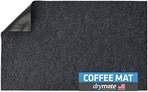  Coffee Maker Mat, (Coffee Station Bar Accessory) Protects Kitchen Countertops From Spills, Stains & Scratches - Absorbent/Waterproof/Machine Washable (USA Made) (12” X 20”) (Java Chalkboard)