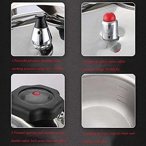  Outdoor Pressure Cooker Field, Portable Mini Camping 304 Stainless Steel Explosion-proof Small Pressure Cooker Large Capacity (Size : 5L)