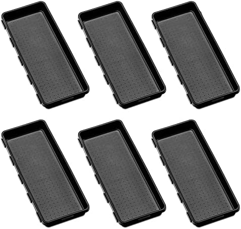  Madesmart 15" X 6" Plastic Multipurpose Storage Organizer Bin For Drawers, Low-Profile Storage Bin Home Organizer, Carbon