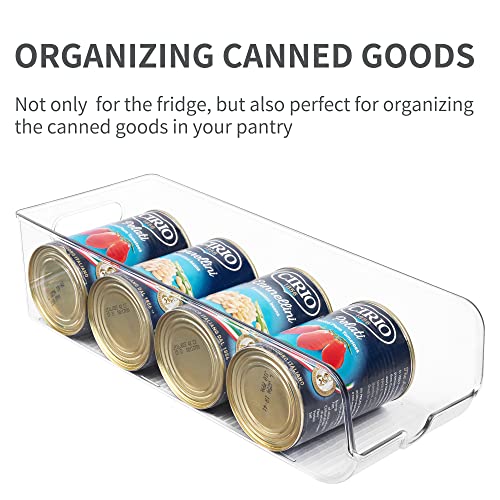  Vtopmart 6 Pack Soda Can Organizer For Refrigerator, Fridge Organizer Bins For Freezer, Kitchen, Pantry, Countertops, Cabinets, Clear Plastic Beverage & Canned Food Dispenser