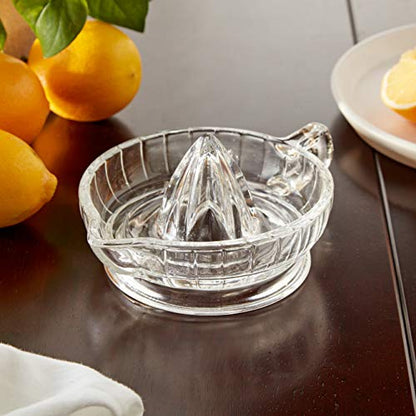  Rus Juicer Reamer With Handle And Pour Spout, Heavyweight Glass