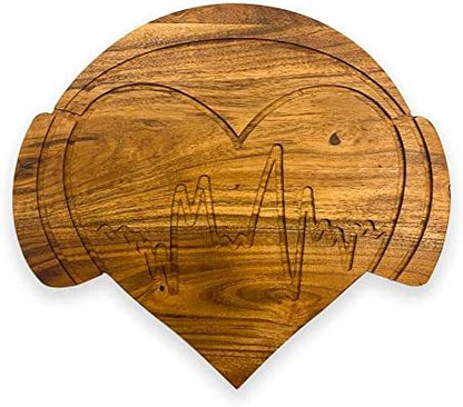  Organic Acacia Kitchen Cutting Chopping Board Platter Wine Holder With Handles For Butcher Block Cheese And Vegetables Fruit & Salad (Butterfly Board 11"L X 13"W)