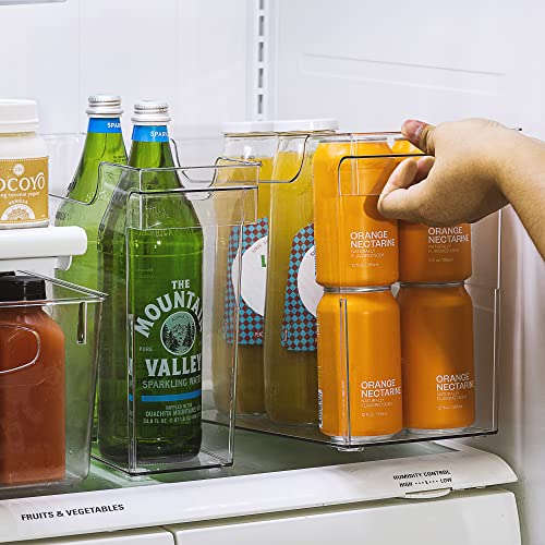  Roll Out Bottle Organization Bins - 2 Sizes Pantry Under Sink Organizer With Wheels & Handles - Clear Plastic Organizing Containers For Cleaning Supplies - Kitchen Cabinet Laundry Room Storage
