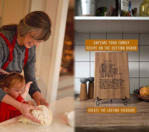  Mom And Grandma Handwritten Recipe Cutting Board, Personalized Family Recipe Cutting Board, Engraved Keepsake, Mothers Day Gifts For Wife, Mothers Day Gifts From Son, Family Heirloom Gift For Grandma