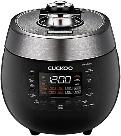  Uckoo CRP-RT0609FW 6 Cup Twin Pressure Plate Rice Cooker & Warmer With High Heat, GABA, Mixed, Scorched, Turbo, Porridge, Baby Food, Steam (Hi/NonPress.) And More, Made In Korea (White)