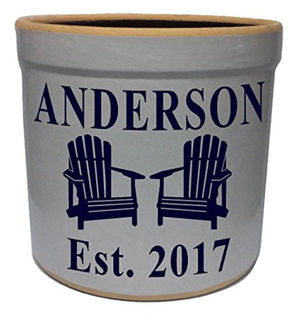  2 Gallon Personalized Stoneware Crock - Adirondack
