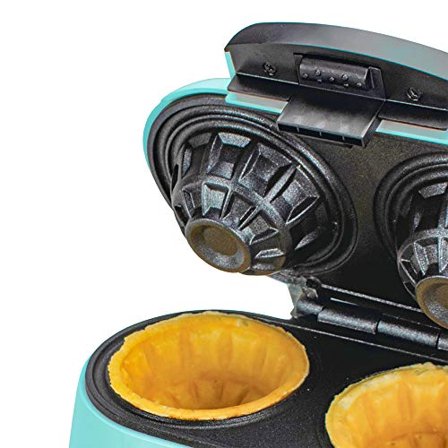  Appliances TS-1402BL Double Waffle Bowl Maker, Standard, Blue