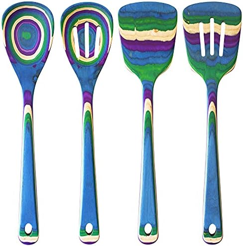  Ique Mumbai Collection 2-in-1 Wooden Measuring Spoon With Tablespoon And Teaspoon Measurements