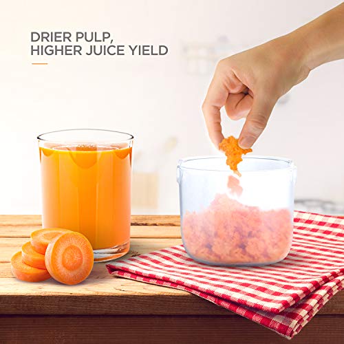  E3C Juice Extractor, Slow Juicer Cold Press With Reverse Function, Anti-Drip And Silent Motor, BPA Free Ceramic Screws, For Fruit And Vegetables, Ice Cream