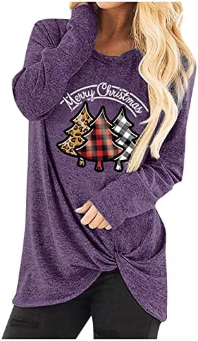  Crewneck Sweatshirts For Women Cute Fashion Sweatshirts Long Sleeve Christmas Print Plus Size Pullover Top Streetwear
