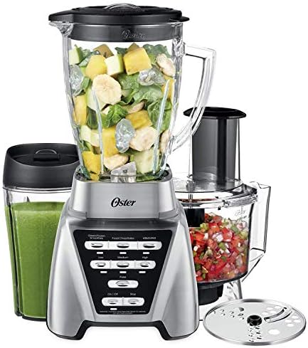 Oster® Blender | Pro 1200 With Glass Jar, 24-Ounce Smoothie Cup And Food Processor Attachment, Brushed Nickel - BLSTMB-CBF-000