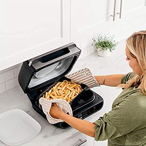  Ninja Foodi 5 In 1 Indoor Grill And Air Fryer With Surround Searing, Removable Grill Gate, Crisper Basket, Cooking Pot, And Smoke Control System