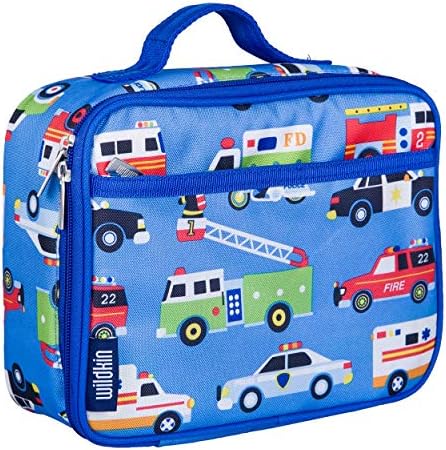  Kids Insulated Lunch Box Bag For Boys & Girls, Reusable Kids Lunch Box Is Perfect For Elementary, Ideal For Packing Hot Or Cold Snacks For School & Travel Bento Bags(Trains, Planes And Trucks)