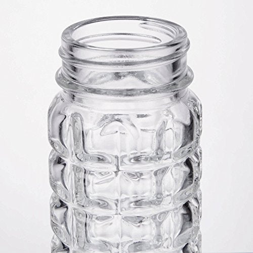  Moisture Proof Salt & Pepper Shakers - 1.5 Oz - Glass W/Black & White Lids Spring Loaded, No Clog, Set Of 2