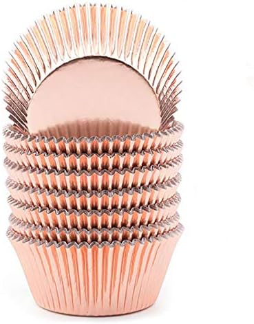  Rose Gold Foil Cupcake Liners Standard Muffin Baking Cups, 200-count