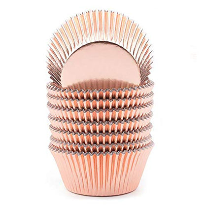  Rose Gold Foil Cupcake Liners Standard Muffin Baking Cups, 200-count