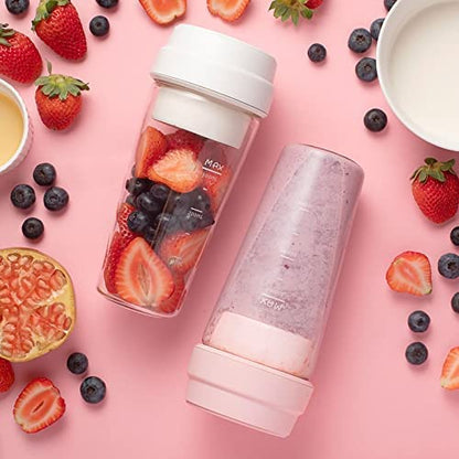  Portable Blender, Personal Blender, With USB Magnetic Contact Charging, 14 Oz Smoothie Blender, Made With High Borosilicate Glass Material Portable Juicer, Anti-silp Rubber Base, One-handed Drinking Mini Blender For Shakes And Smoothies