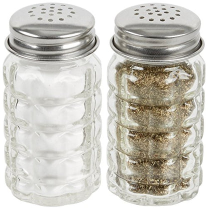  © Retro Style Salt And Pepper Shakers With Stainless Tops Set Of 2