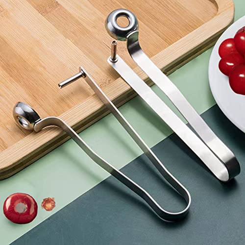  2PCS Cherry Pitter Tools, Cherry Seed Core Remover Olives Pitter Tool, Stainless Steel Cherries Corer, Great For Cherry, Jujube, Red Date, Hawthorn Or More