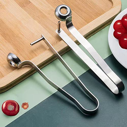  2PCS Cherry Pitter Tools, Cherry Seed Core Remover Olives Pitter Tool, Stainless Steel Cherries Corer, Great For Cherry, Jujube, Red Date, Hawthorn Or More