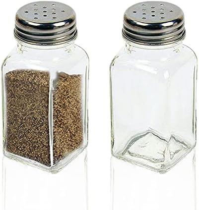  FBA_BCK31360 Retro Style Salt And Pepper Shakers With Stainless Tops (2), 1, Original Version