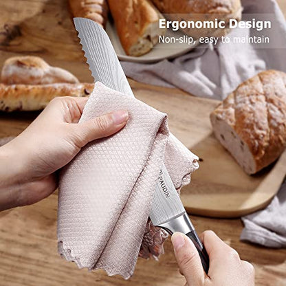  Bread Knife 8 Inch, Ultra Sharp Serrated Knife, Bread Knife For Homemade Bread, German High Carbon Stainless Steel Professional Grade Serrated Bread Knife, With Ergonomic Handle And Gift Box