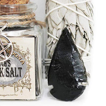  Wicca Black Salt Kit | Black Salt For Protection | Black Salt Witchcraft | Empath Protection | Witch Salt | Witchcraft Supplies And Tools | Black Salt Wicca | Charged Using Dark Moon