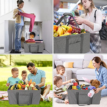 Acnusik Extra Large Utility Tote Bag For Women With Pockets,Canvas Collapsible Tote Bags
