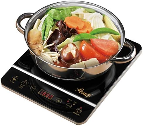  Portable Induction Cooktop Burner, 1800W, 8 Cooking Modes, 10 Power/Temp Levels, Touch Panel, LED Display, Timer, Auto Shut-Off, Child Safety Lock, Includes Stainless Steel Pot (RHAI-21001)