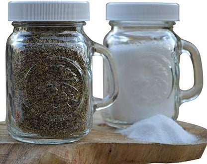  Ball Mason Jar Glass Salt And Pepper Shakers, Pack Of 2, Clear
