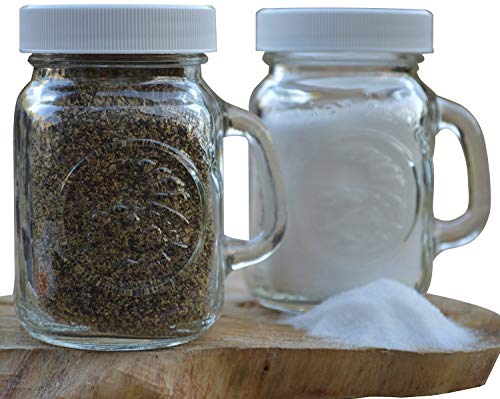  Ball Mason Jar Glass Salt And Pepper Shakers, Pack Of 2, Clear