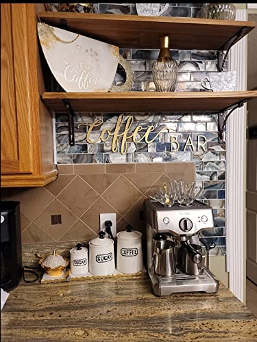  Home White Marble Rectangular Board With Gold Foiling - 15 Inches