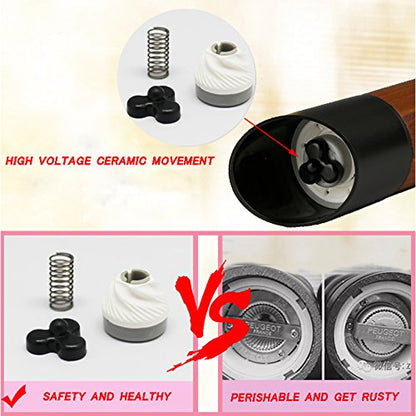  Wooden Manual Salt And Pepper Grinder Set With Detachable Ceramic Mechanism Adjustable Salt Mill, Beige And Coffee