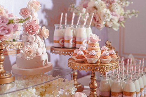  Biodegradable Paper Straws, 100 Pink Straws / Gold Straws For Party Supplies, Birthday, Wedding, Bridal / Baby Shower, Christmas Decorations And Holiday Celebrations