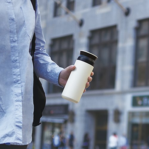 Kinto Into Plastic 20942 Travel Tumbler, 16.9 Fl Oz (500 Ml), White