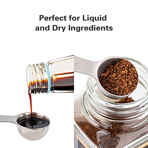  Measuring Spoons, Copper Plated Stainless Steel Measuring Spoons Set Of 6 Piece 1/8 Tsp, 1/4 Tsp, 1/2 Tsp, 1 Tsp, 1/2 Tbsp & 1 Tbsp For Measuring Dry And Liquid Ingredients, Fits In Spice Jars