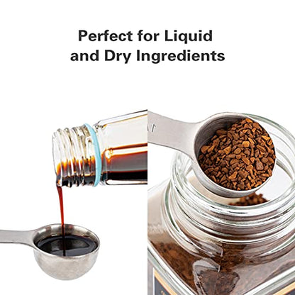  Measuring Spoons, Copper Plated Stainless Steel Measuring Spoons Set Of 6 Piece 1/8 Tsp, 1/4 Tsp, 1/2 Tsp, 1 Tsp, 1/2 Tbsp & 1 Tbsp For Measuring Dry And Liquid Ingredients, Fits In Spice Jars