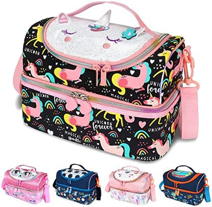  Kids Lunch Bag,Insulated Lunch Box For Girls Boys,Lunch Bag Toddler Teen,School Daycare Cute Travel Bags