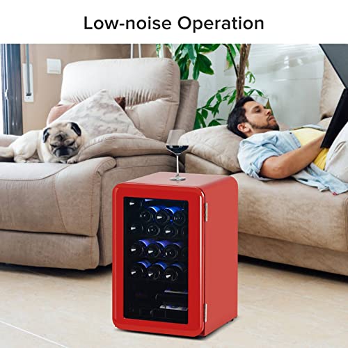  Compressor Wine Cooler, Digital Temperature Control Freestanding Wine Cellar,24 Standard Bottle