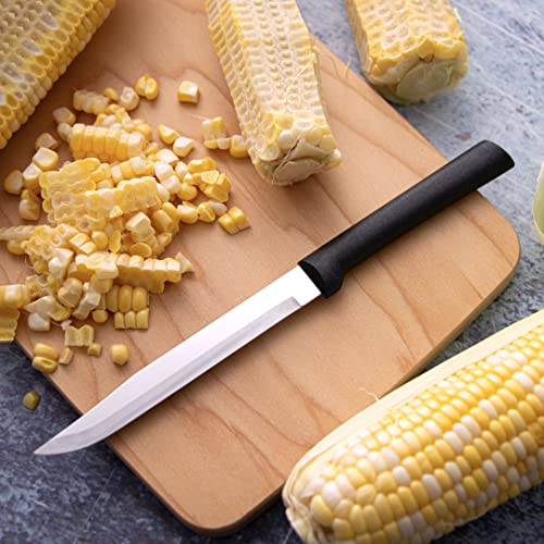  Ada Cutlery Utility Steak Knife With Black Stainless Steel Handle Pack Of 2