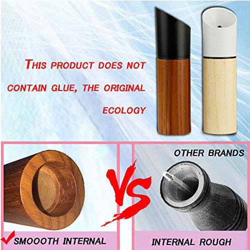  Wooden Manual Salt And Pepper Grinder Set With Detachable Ceramic Mechanism Adjustable Salt Mill, Beige And Coffee