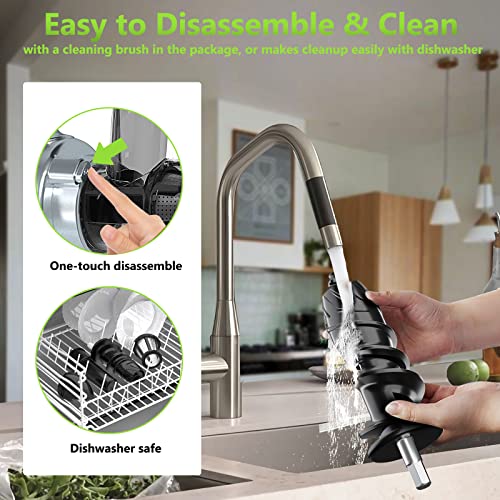  EZEN Slow Masticating Juicer For Cold Press, Easy To Clean & Use, Celery Juice Extractor, Wheatgrass Juice Extractor, High Juice Yield & Fresh Taste (Silver)